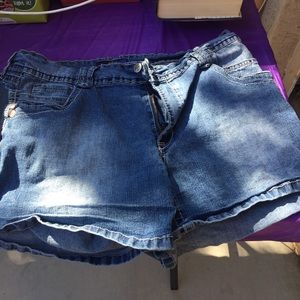 Plus size jean shorts